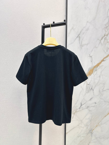 Embroidered and Beaded T-Shirt