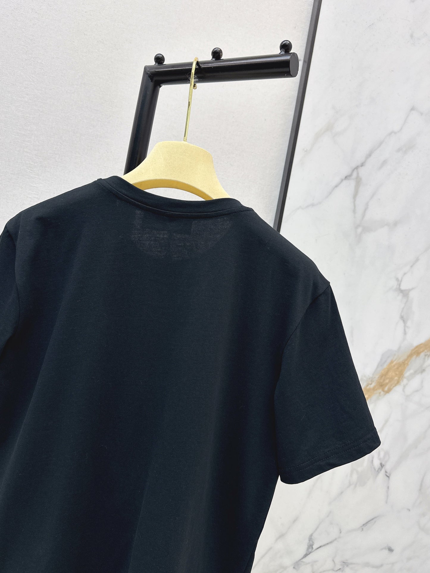 Embroidered and Beaded T-Shirt