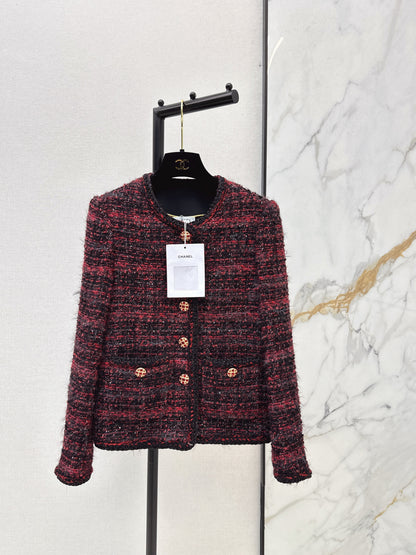 Woven Tweed Coat