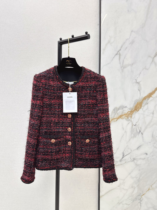 Woven Tweed Coat