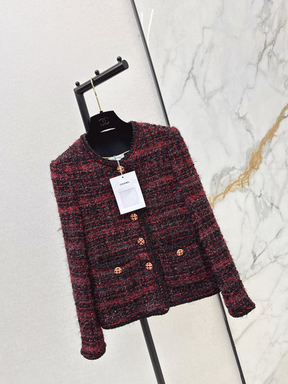 Woven Tweed Coat