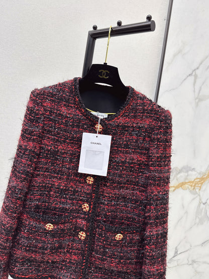 Woven Tweed Coat