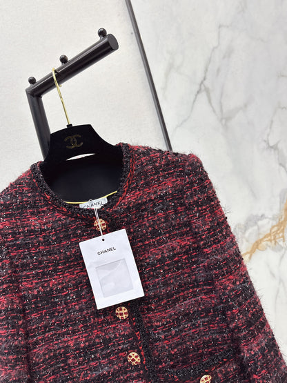 Woven Tweed Coat