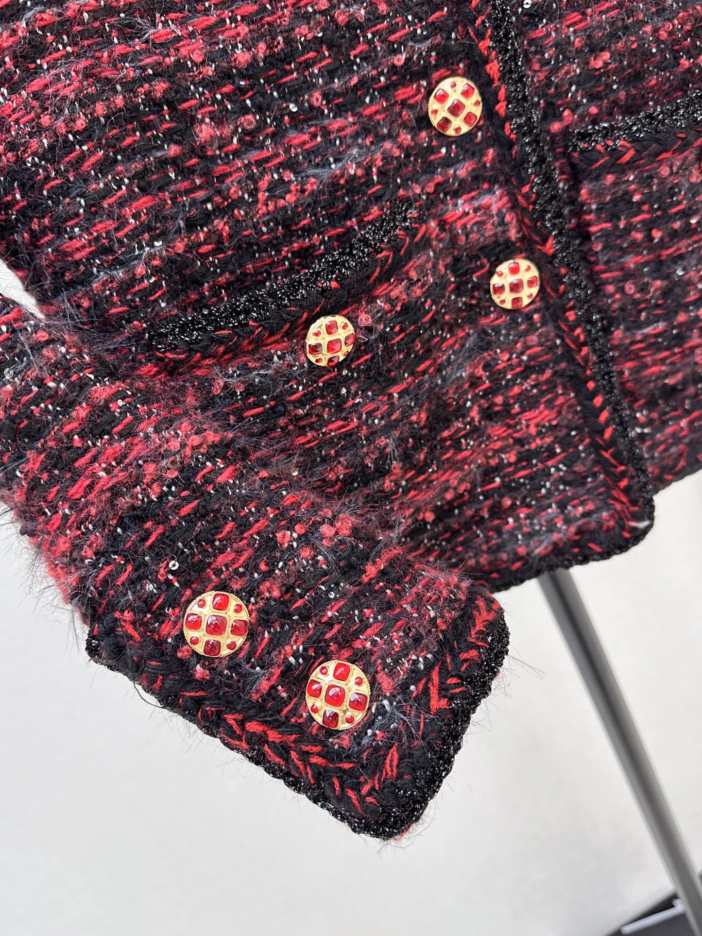 Woven Tweed Coat