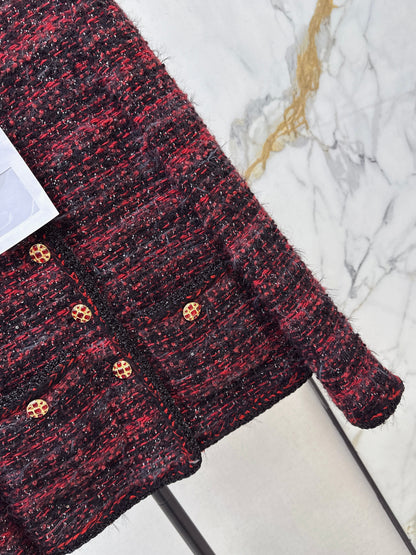 Woven Tweed Coat