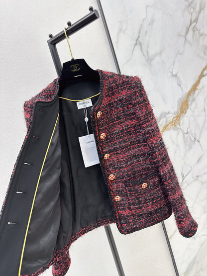 Woven Tweed Coat