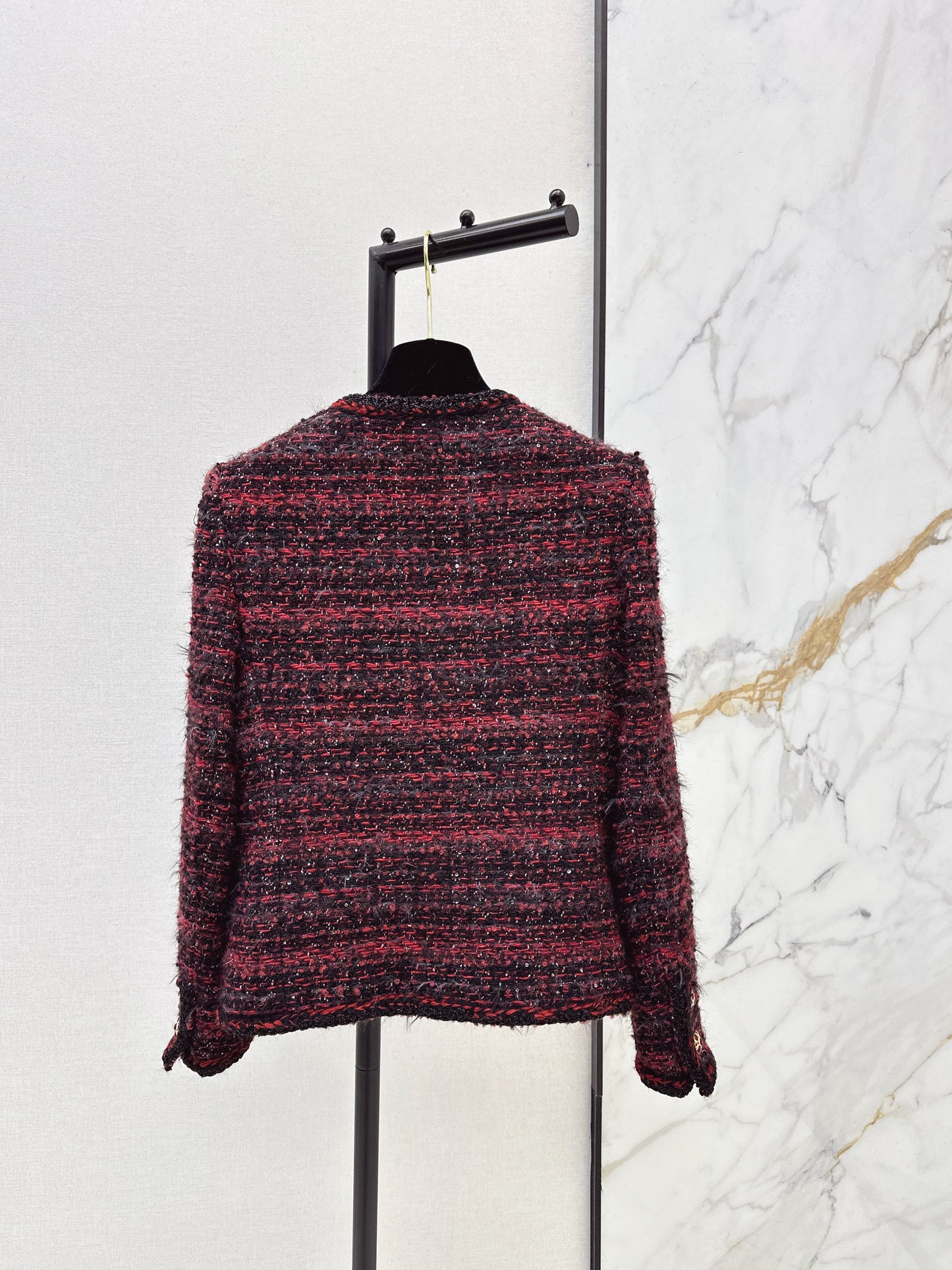 Woven Tweed Coat