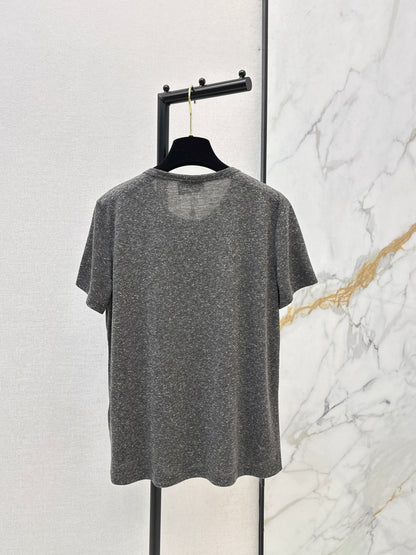Beaded Neckline T-Shirt