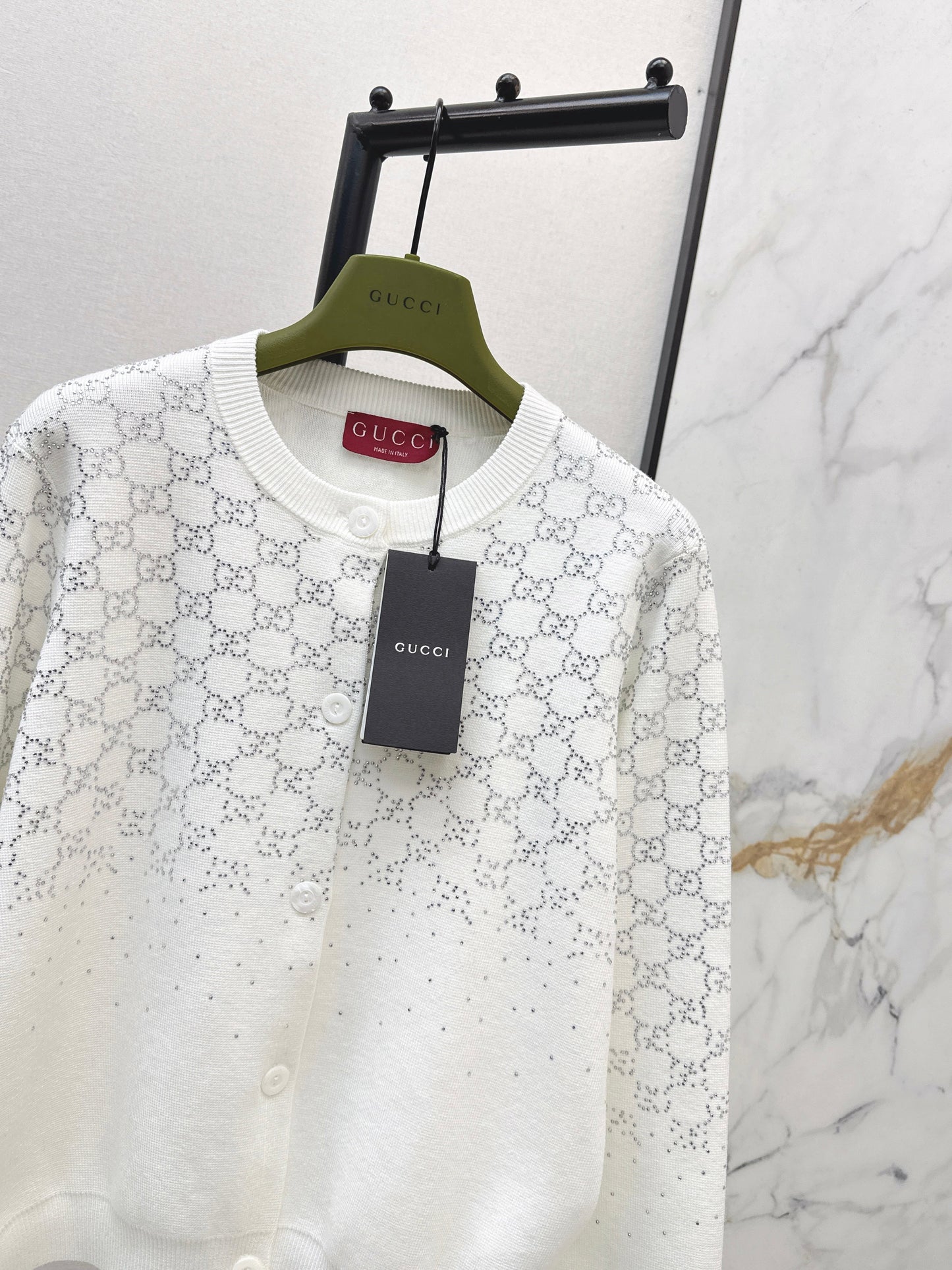 Gradient all-over knit cardigan