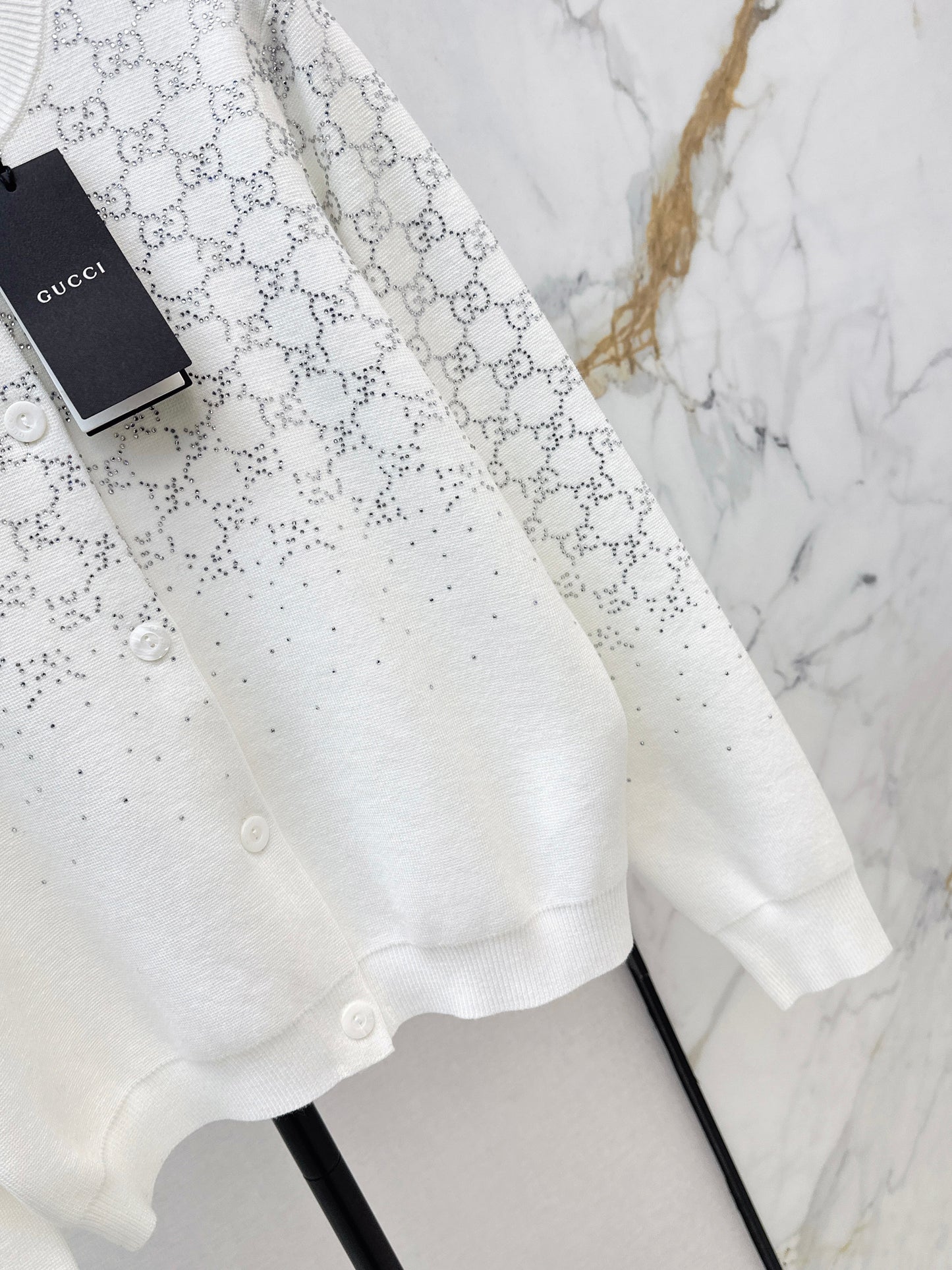 Gradient all-over knit cardigan