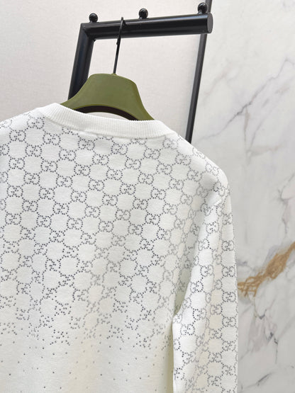 Gradient all-over knit cardigan