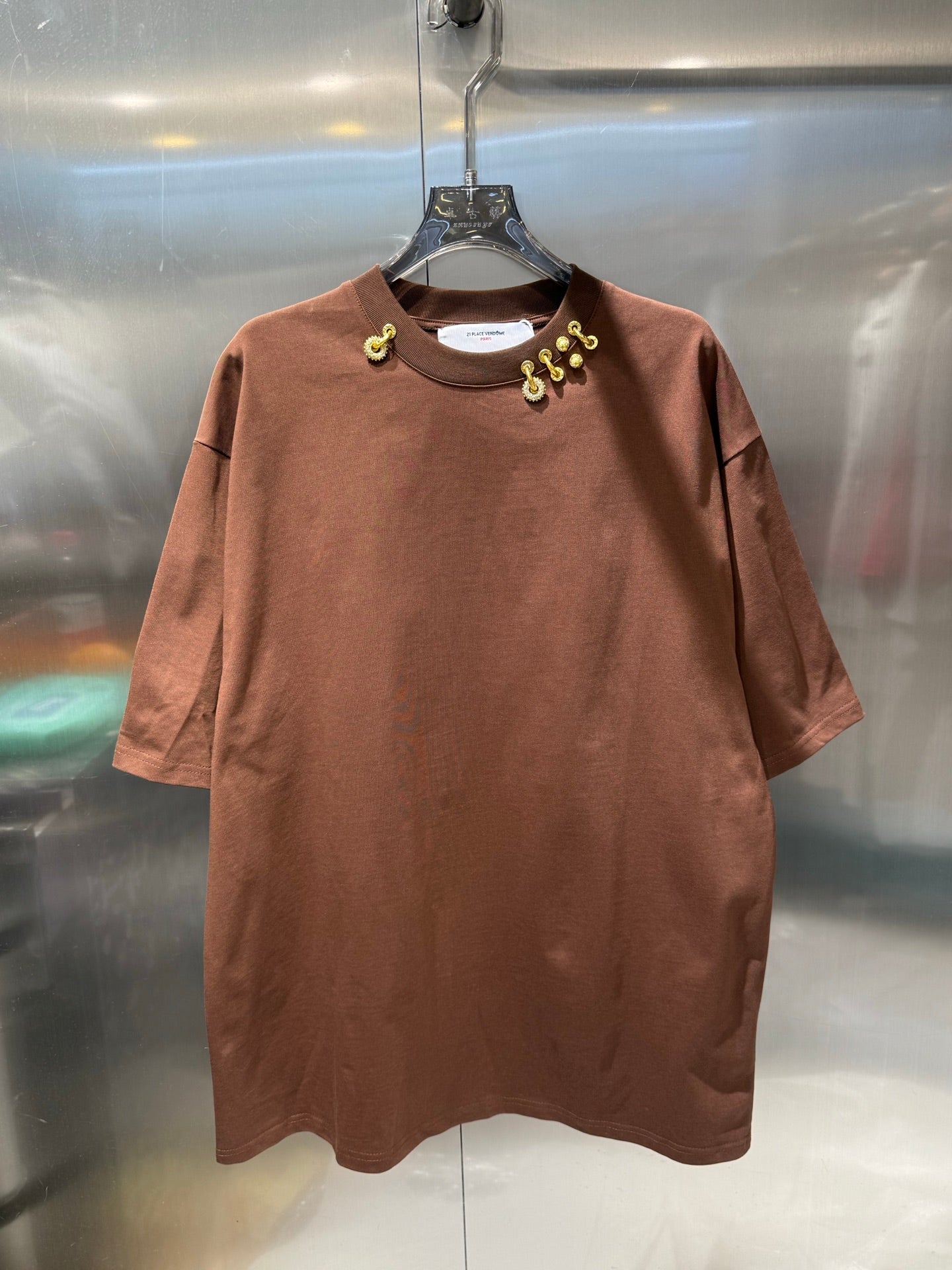 Crew neck short-sleeved shirt