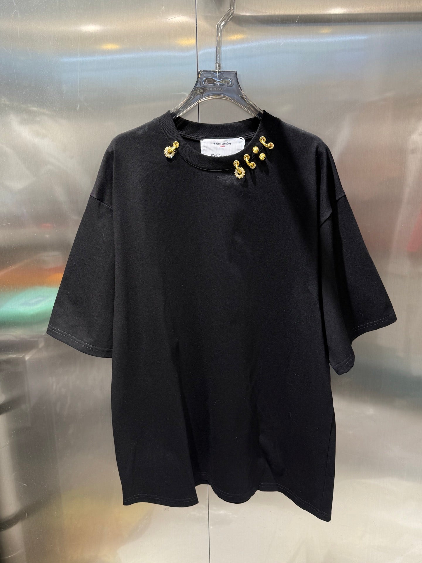 Crew neck short-sleeved shirt