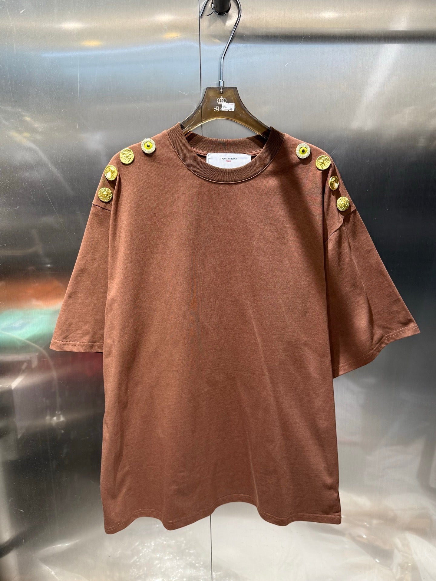 Crew neck short-sleeved shirt