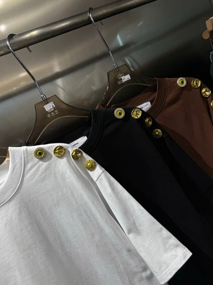 Crew neck short-sleeved shirt