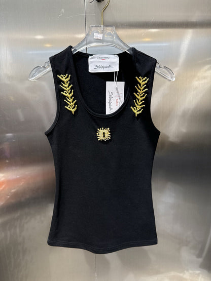 Round neck sleeveless