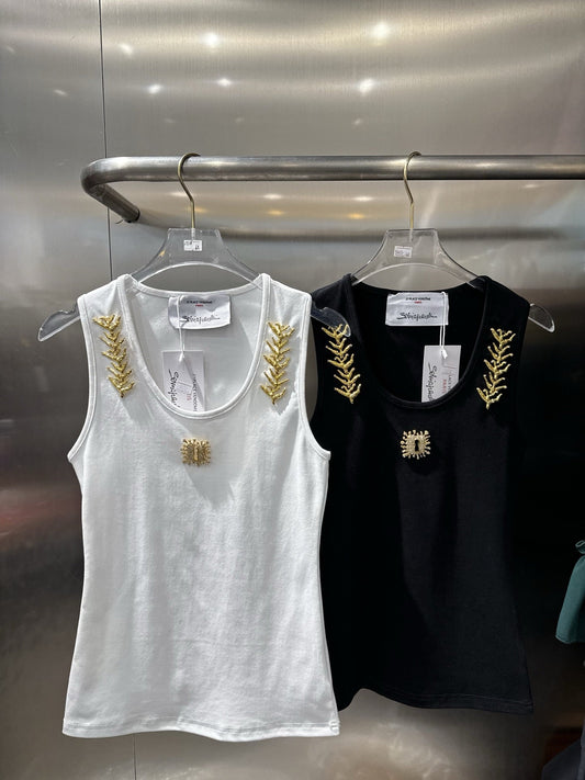 Round neck sleeveless