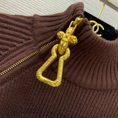 Stand-up collar sweater