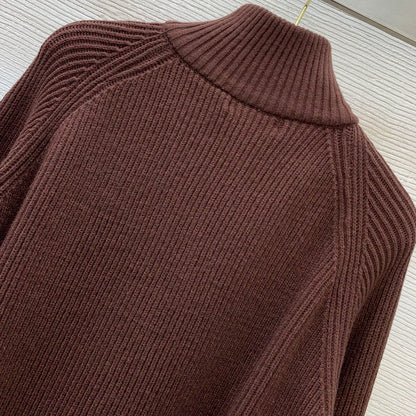 Stand-up collar sweater