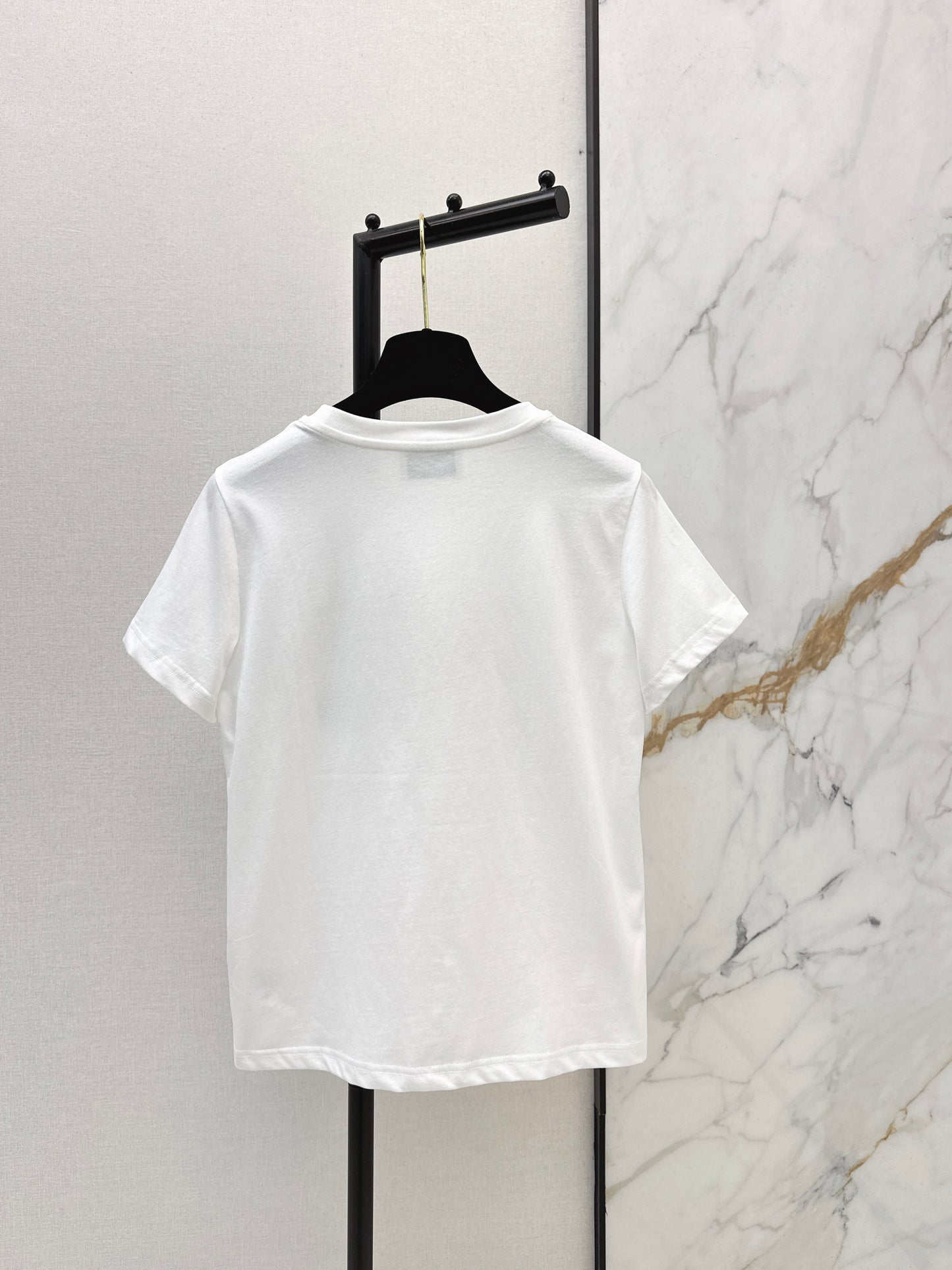 Embroidered and Beaded T-Shirt