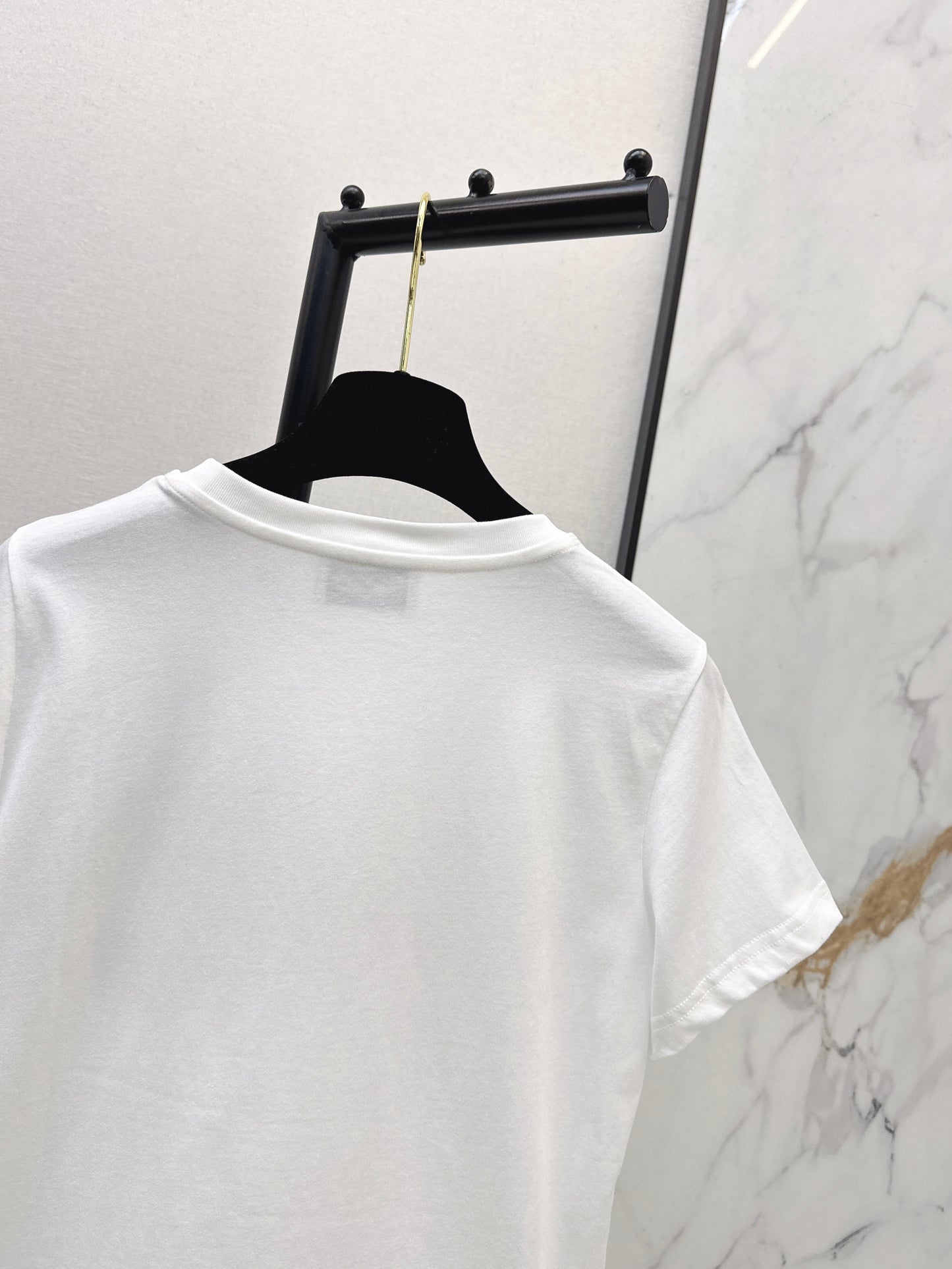 Embroidered and Beaded T-Shirt