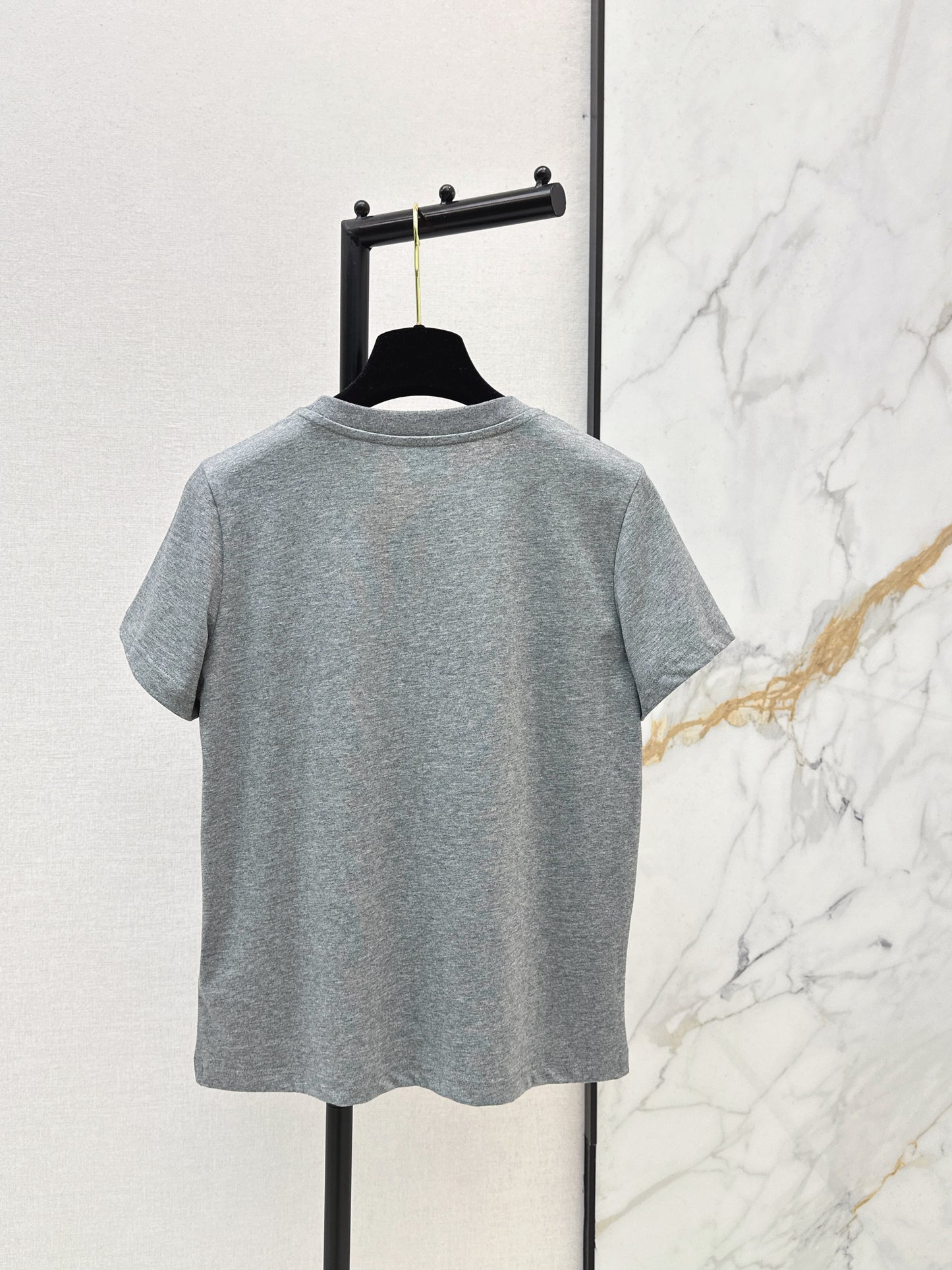 Embroidered and Beaded T-Shirt