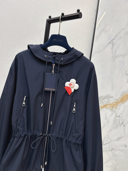 Hooded, fitted jacket