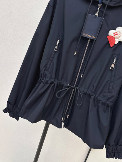 Hooded, fitted jacket