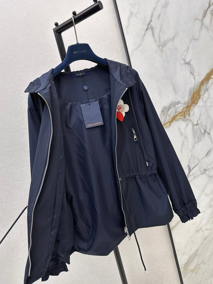 Hooded, fitted jacket