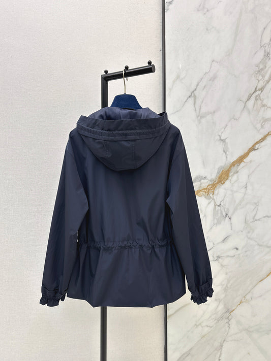 Hooded, fitted jacket