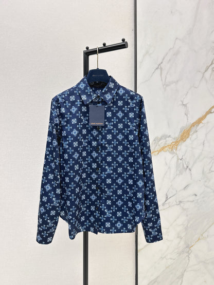 Retro Floral Collared Shirt