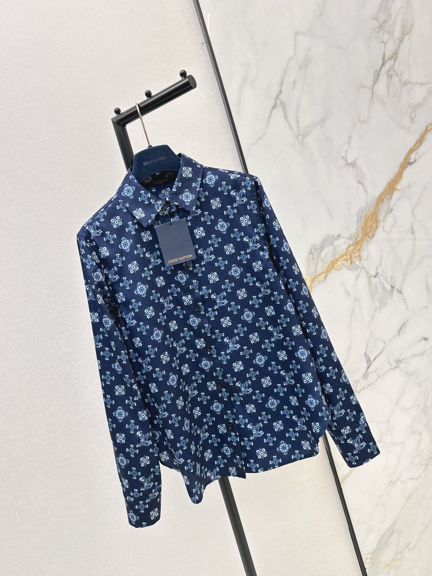 Retro Floral Collared Shirt