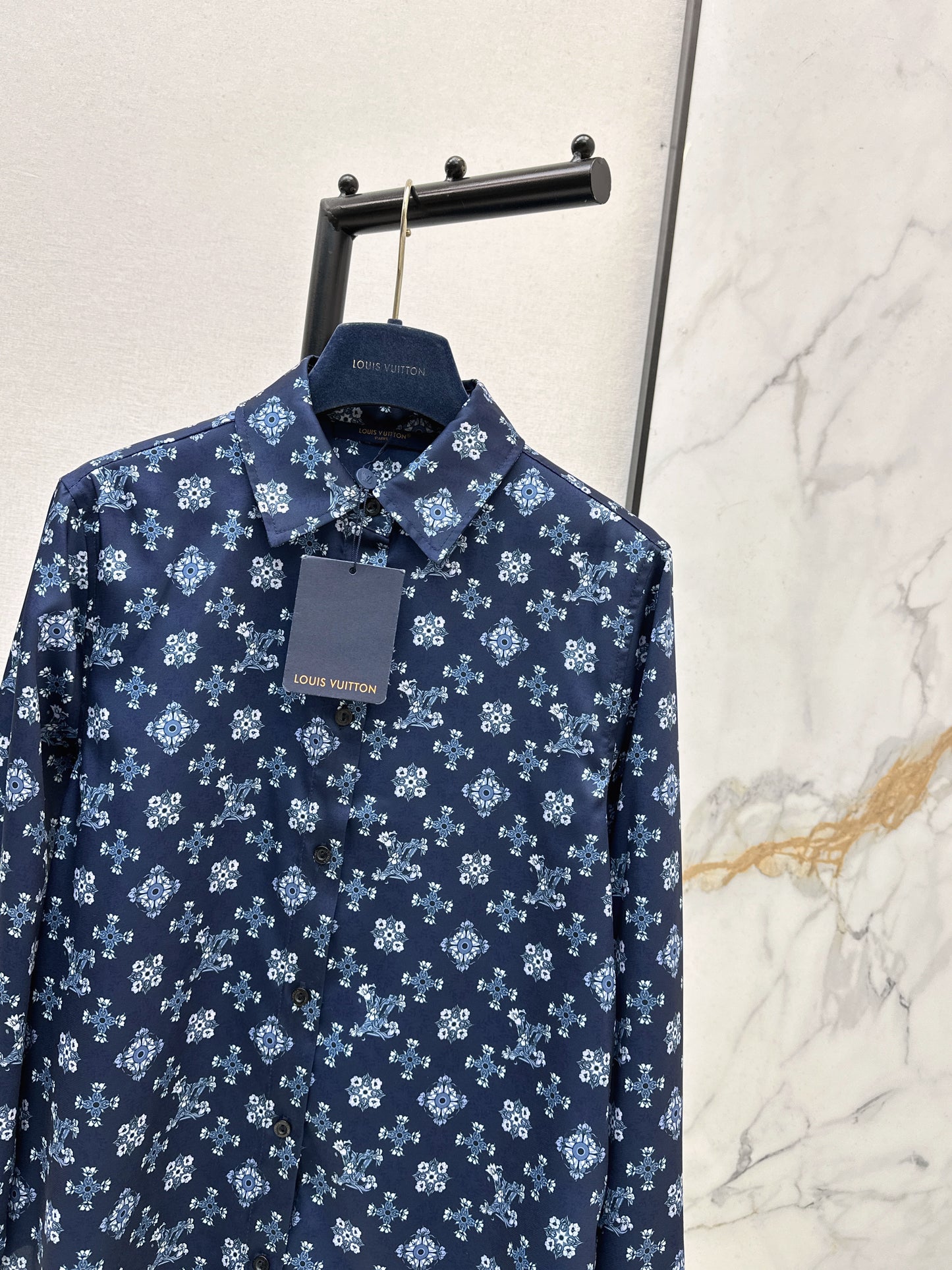 Retro Floral Collared Shirt