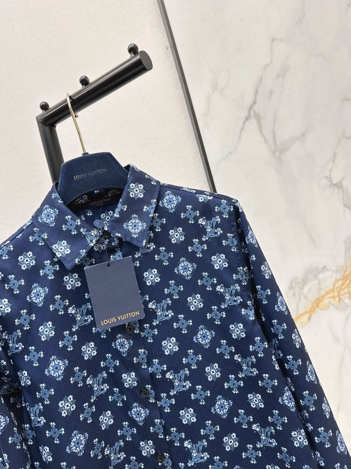 Retro Floral Collared Shirt