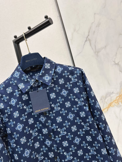 Retro Floral Collared Shirt