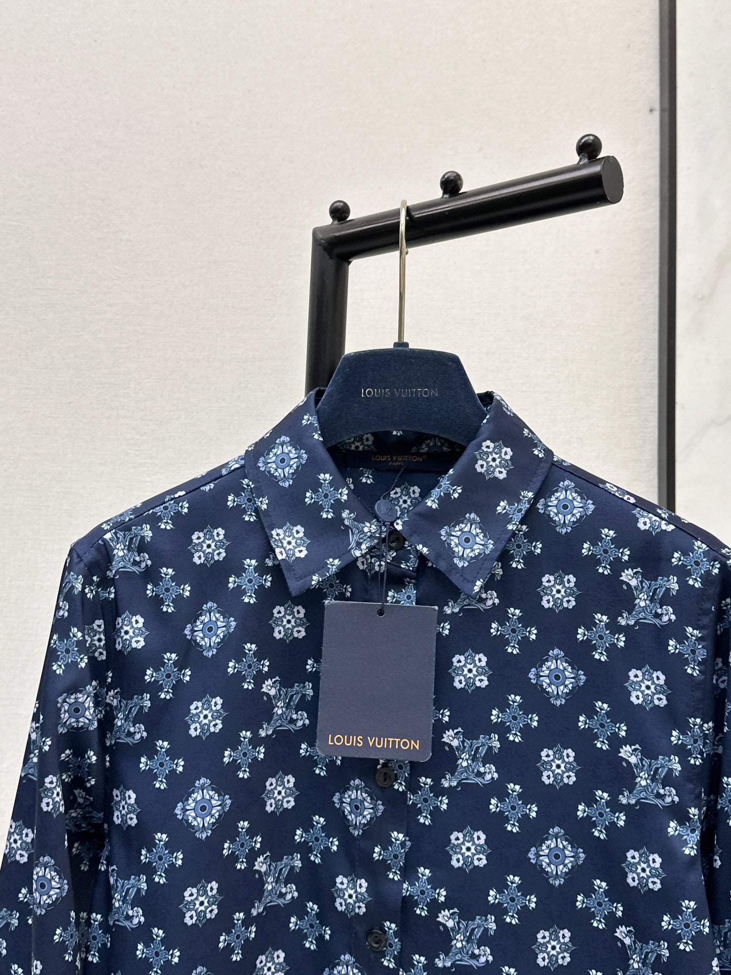 Retro Floral Collared Shirt