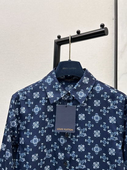 Retro Floral Collared Shirt