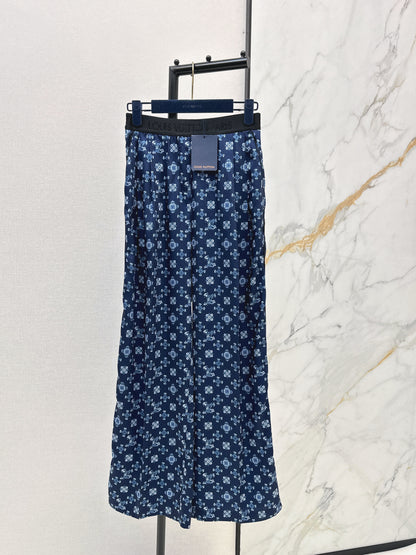 Elastic Waist Wide-Leg Pants
