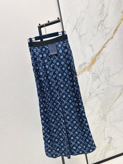 Elastic Waist Wide-Leg Pants