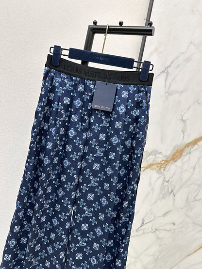 Elastic Waist Wide-Leg Pants