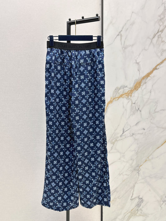 Elastic Waist Wide-Leg Pants