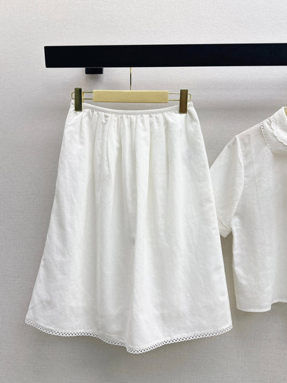 Small logo cropped shirt + skirt