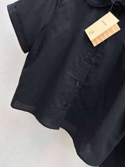 Small logo cropped shirt + skirt