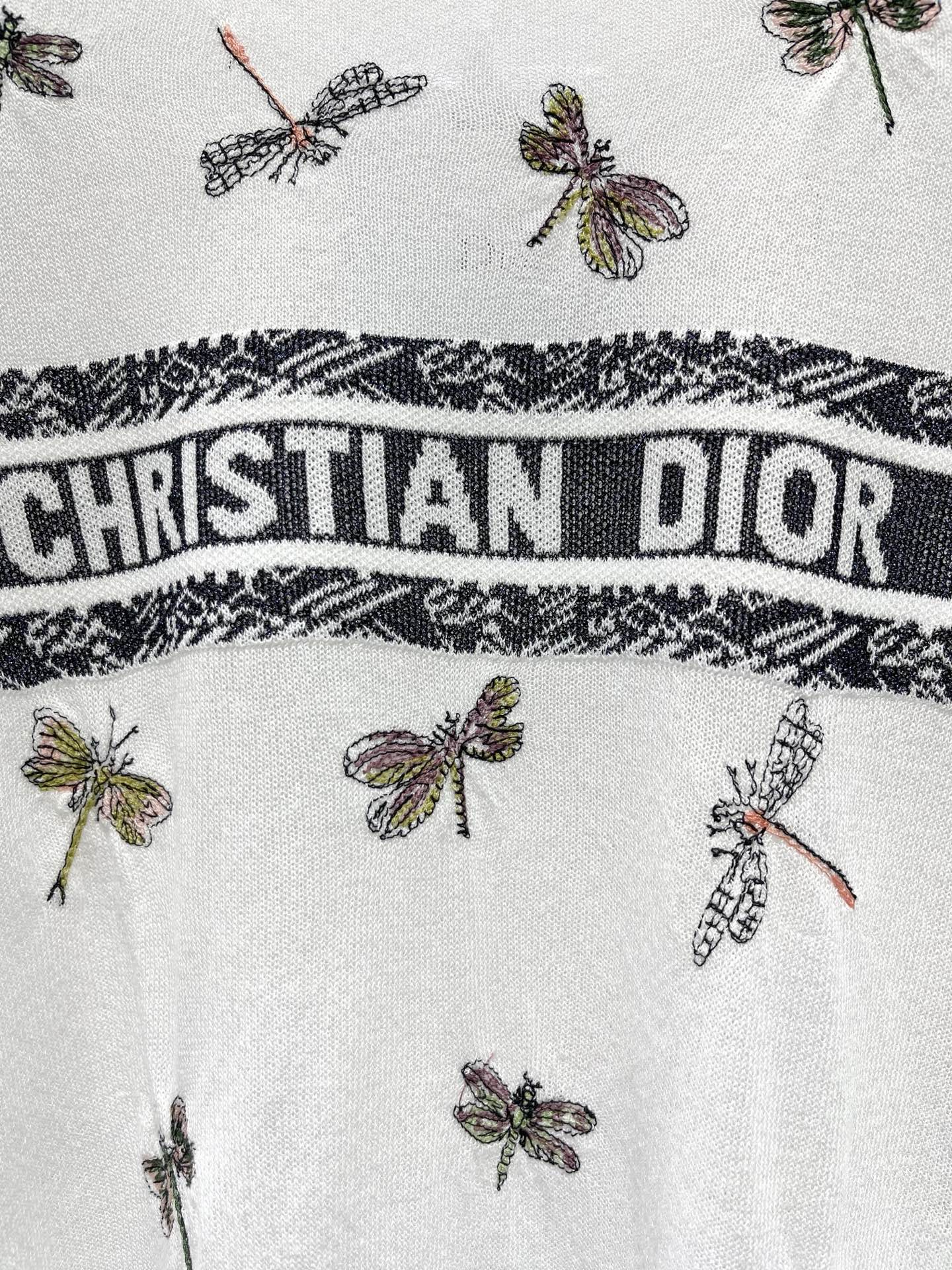 Butterfly Embroidered Hemp T-Shirt