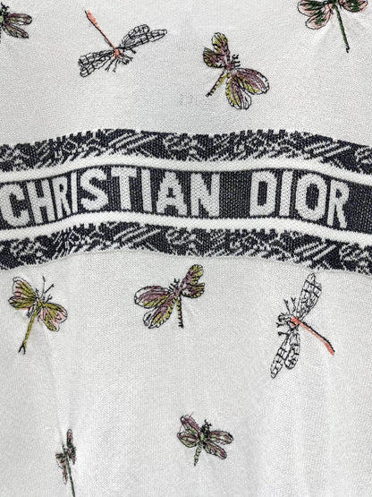 Butterfly Embroidered Hemp T-Shirt