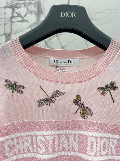 Butterfly Embroidered Hemp T-Shirt
