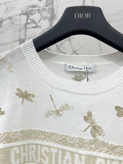 Butterfly Embroidered Hemp T-Shirt