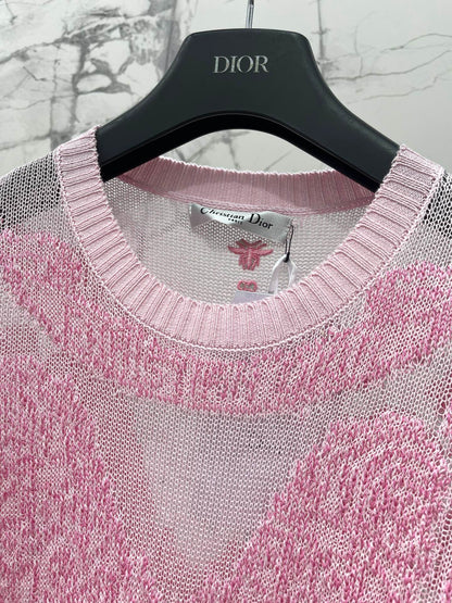 Sheer Butterfly Short-Sleeve Top