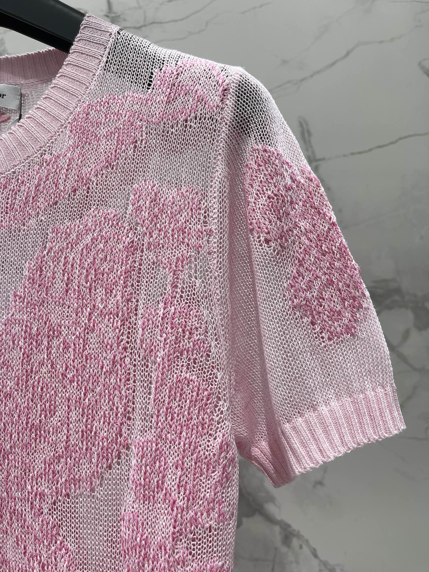 Sheer Butterfly Short-Sleeve Top