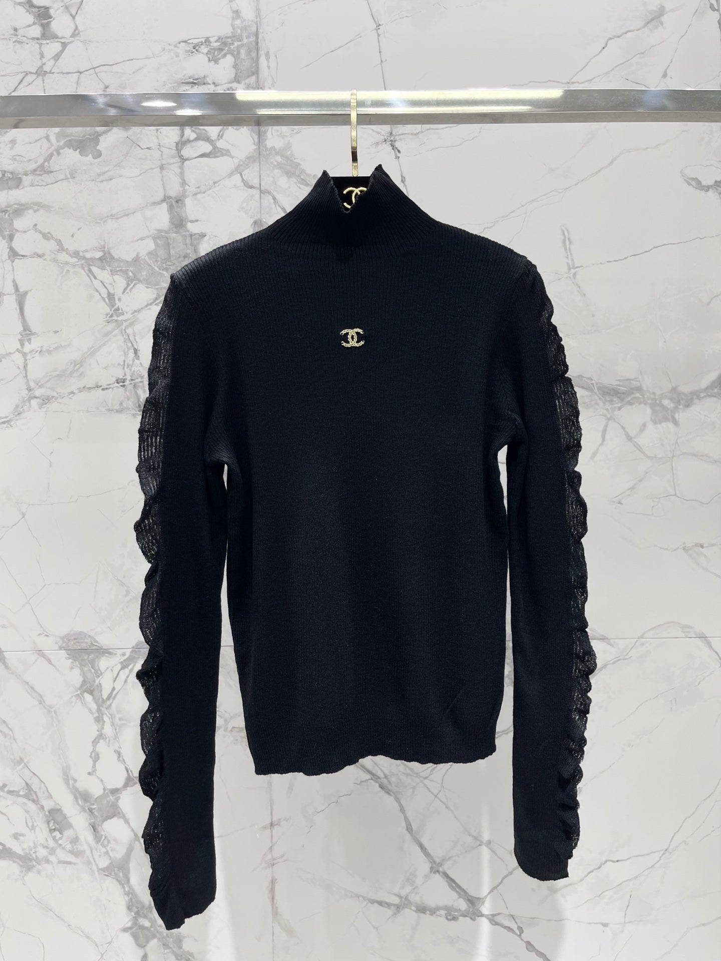 High-neck base layer sweater